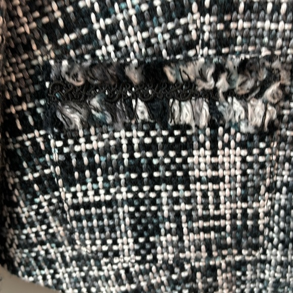Spenser Jeremy bl/wh/gr Tweed open blazer in sz 12. Perfect w/jeans or dressy! - Picture 5 of 7
